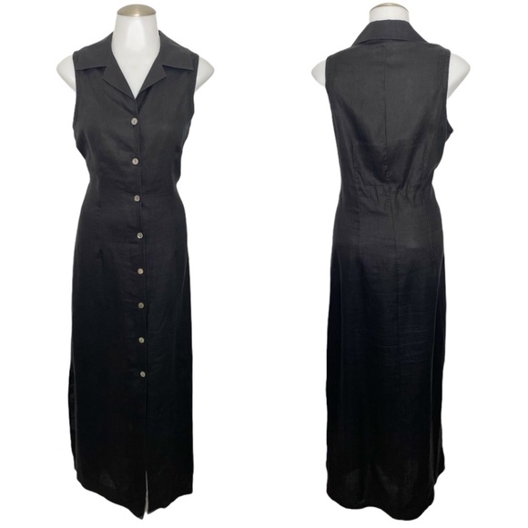 Vintage Dresses & Skirts - ✔️SOLD Vintage GAP Linen Button Front Maxi Dress